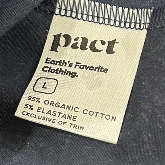 PACT Organic Cotton Fit and Flare Midi Dress in Navy White Floral Print NEW - L - Picture 11 of 14